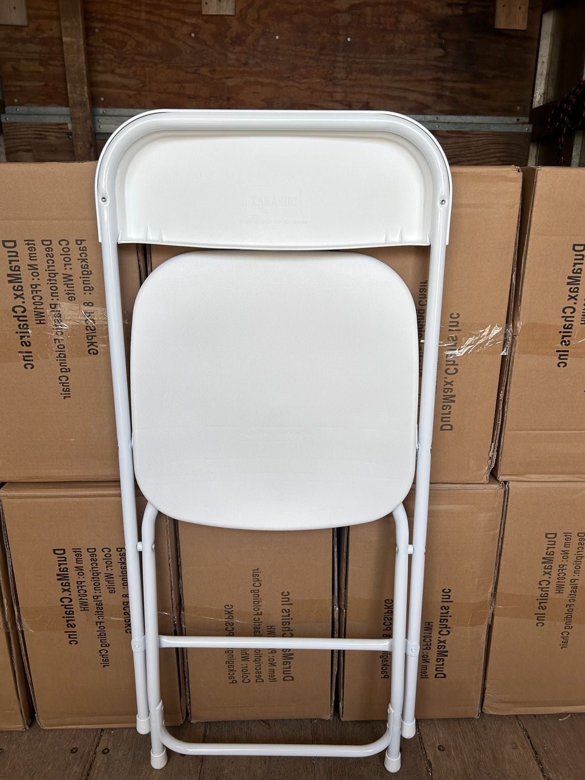 Black/White Plastic Folding Chairs 10/20/50 Pack