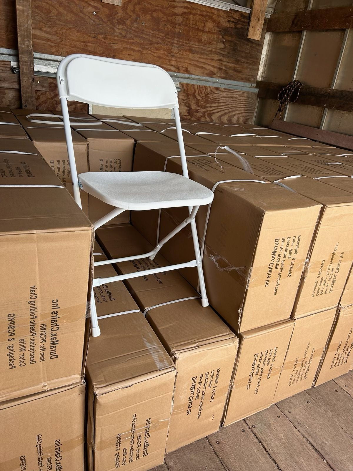 Black/White Plastic Folding Chairs 10/20/50 Pack