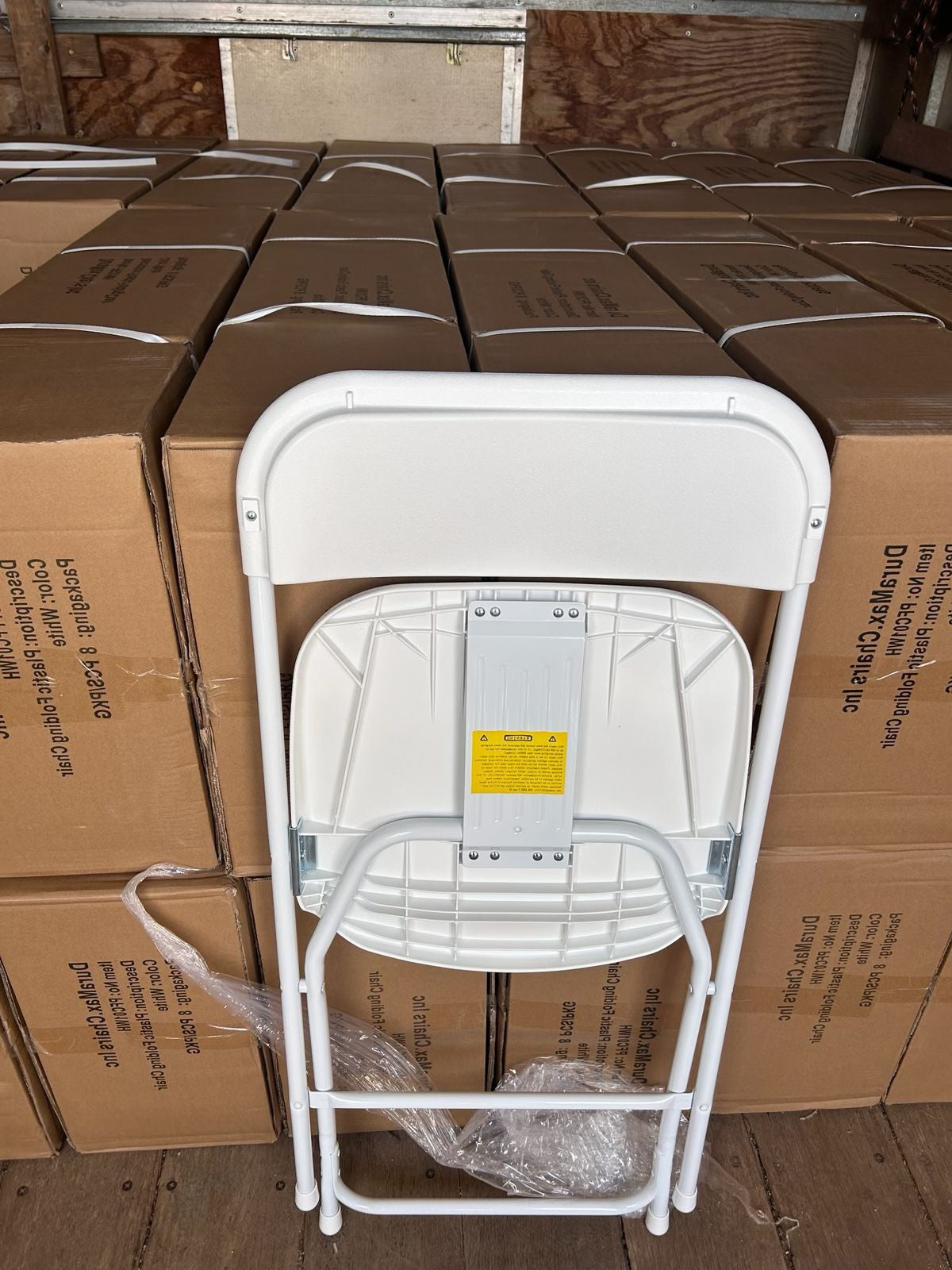 Black/White Plastic Folding Chairs 10/20/50 Pack