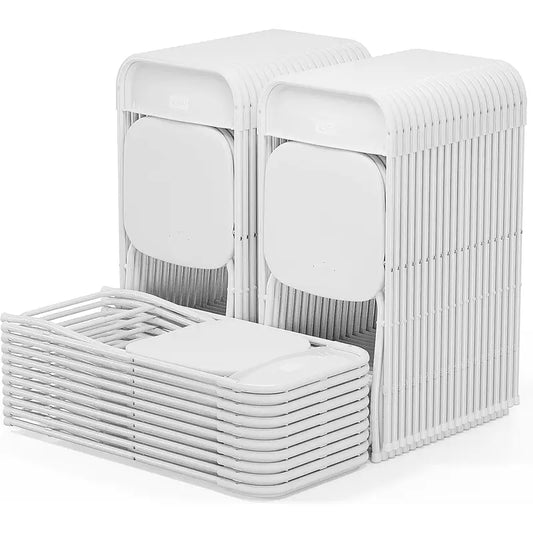 Black/White Plastic Folding Chairs 10/20/50 Pack
