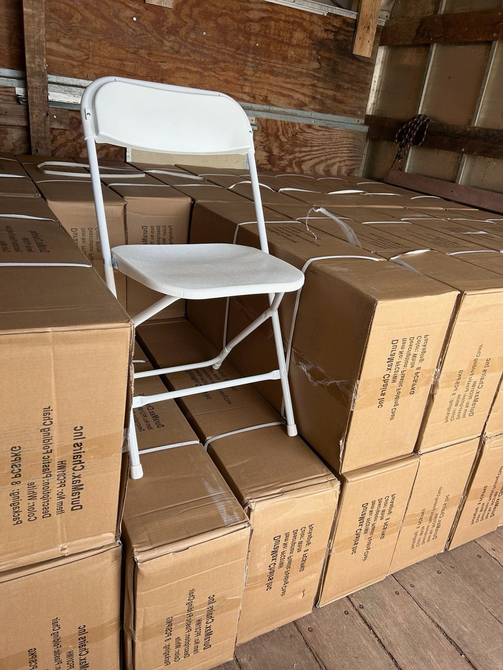 Black/White Plastic Folding Chairs 10/20/50 Pack